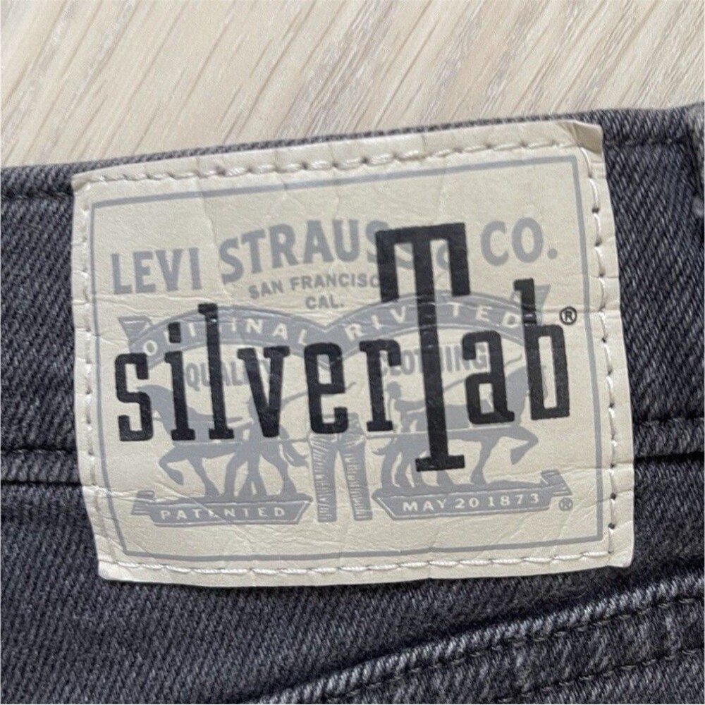 Levi Strauss & Co. SilverTab Mom Jeans Women Dark Gray Denim High Rise W29 L27